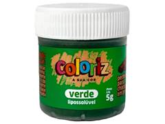 CORANTE EM PO LIPOSSOLUVEL PARA CHOCOLATE VERDE 5G COLORIZ