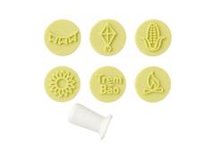 KIT CARIMB JUNINO AMARELO 2CM 7UN BLUESTAR